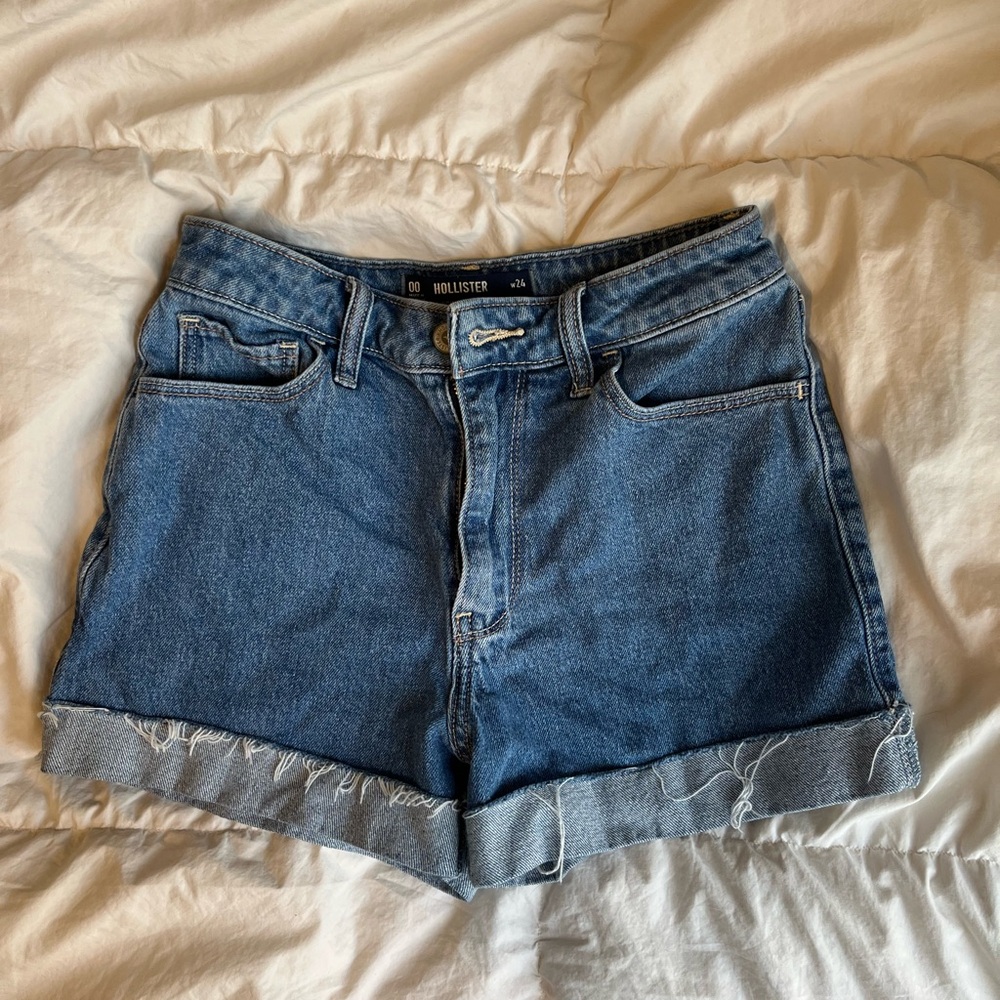 Hollister Women's Blue Denim Shorts 24